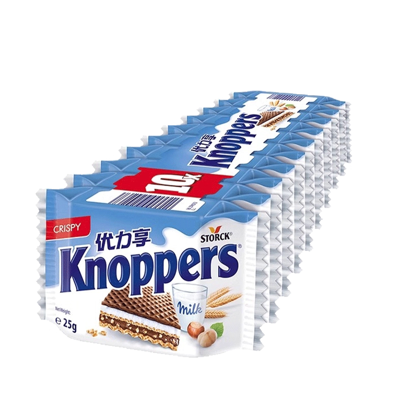 Knoppers优力享威化饼干德国进口巧克力威化21包独立包装