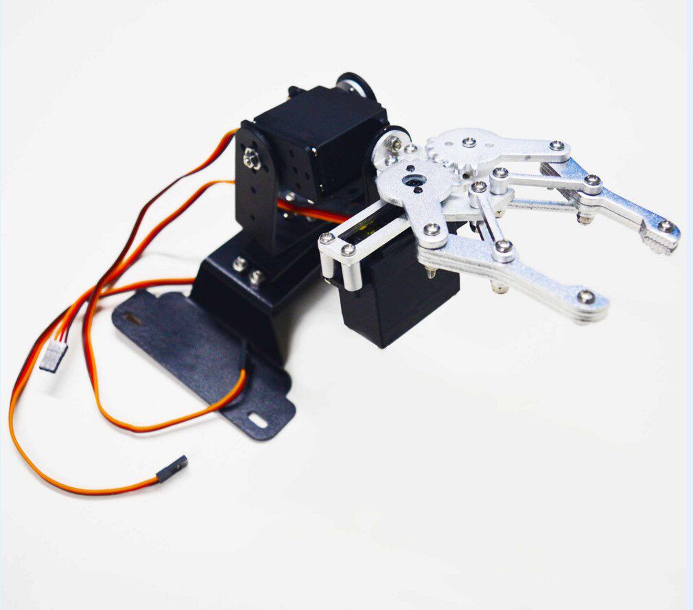 三3自由度机械手臂MG996R舵机夹持机械爪子大U底座Arduino金属