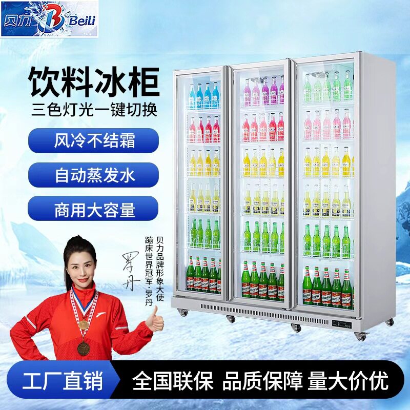 工厂直销商用冷藏柜酒吧网红啤酒柜保鲜展示柜立式冰箱四门饮料柜
