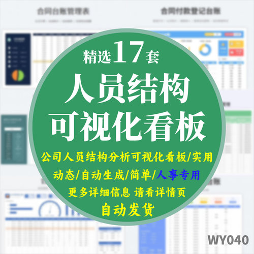 最新公司人员结构可视化看板动态人力资源分析人事变动信息数据