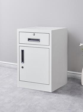 用钢料制收纳柜办公室文件家铁皮档案柜桌下抽屉式落TTS地小型矮