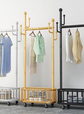 可动帽架仙人掌衣架轮可移动简易衣帽QNF架落地落地立移式挂带衣