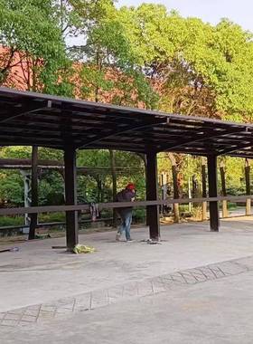 网红家用LOP铝金停车棚式别墅车库遮阳合棚铝合金双多扇抱车棚