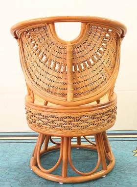 真套藤休闲椅靠组背椅单人客厅实木茶几合AZS贵气藤三件家用喝茶