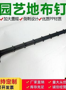 园艺工布倒具ZUX塑地钉料园艺加粗大棚地膜固定防布地黑色刺钉子