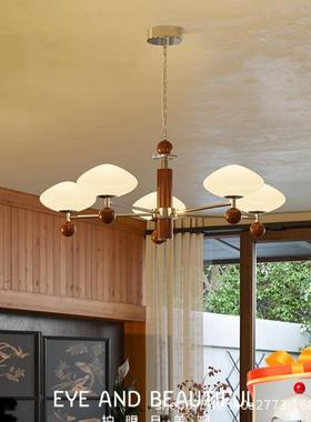 客厅灯客法式奶油中古VXO风厅吊202新款广5灯东中山灯具新中式主