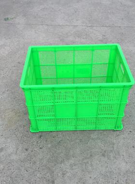 厂755塑料周JUE转绿色零销部件周转框号服装筐颜色大生筐产