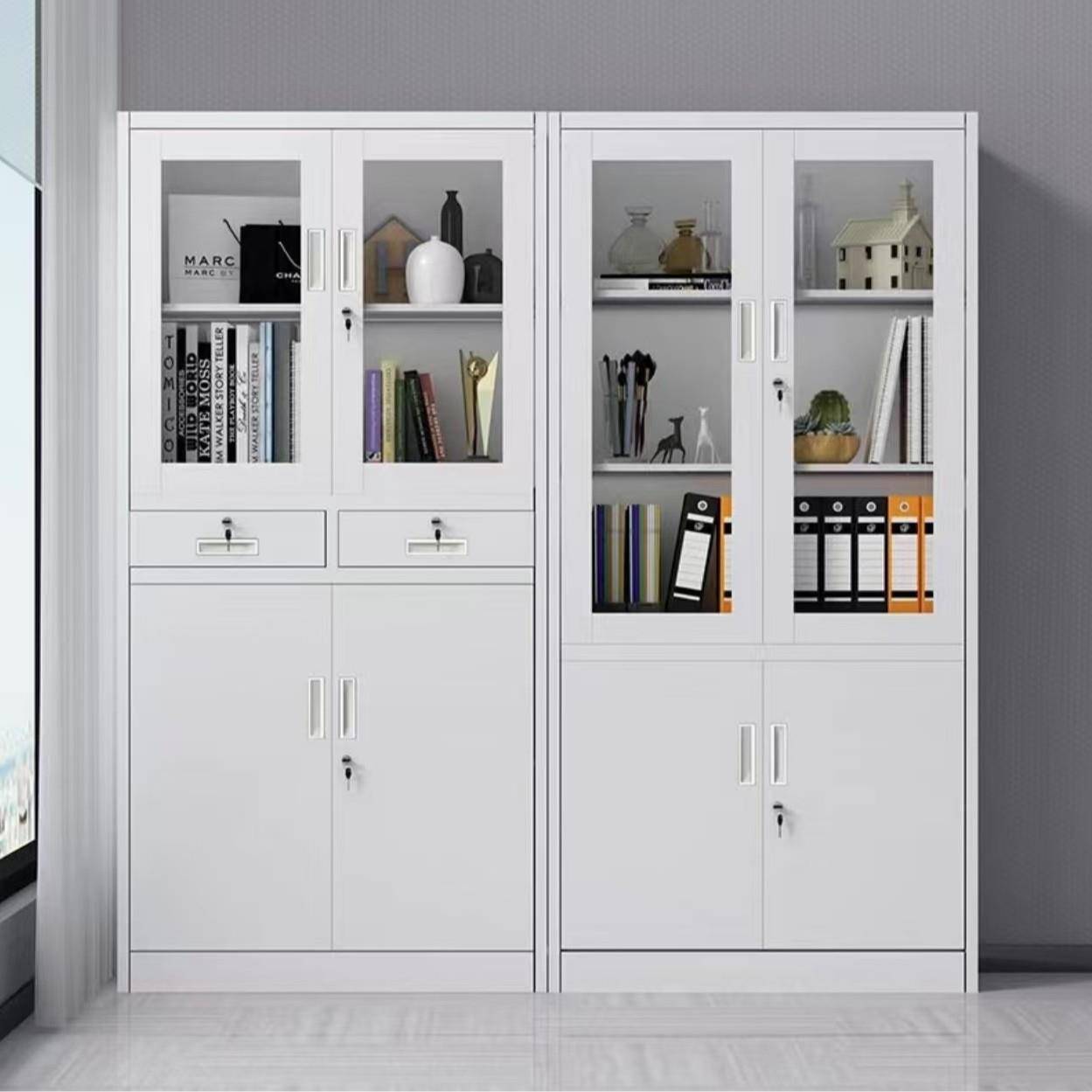 苏州宿文件柜铁办公皮资料财务证2档案柜钢制员工舍储凭物柜工