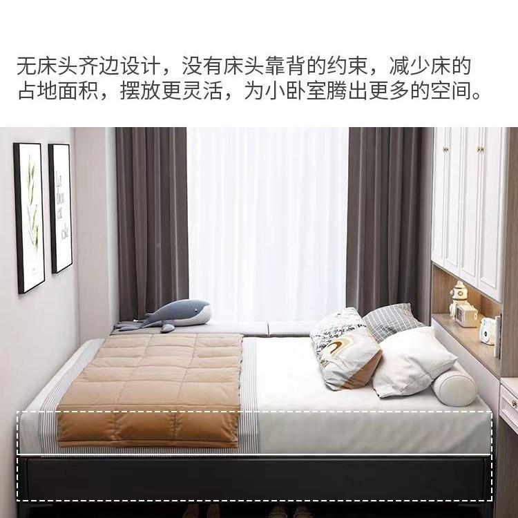 框床架XDO无床头排骨架钢米架榻榻双床家用小户型全实人木单人床