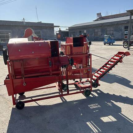 中型花生摘果机干湿两用花生脱果机机器采摘机自动装袋打花生机