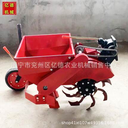 手扶车配套开沟施肥回填一体机肥量可调苹果树农田开沟施肥回填机