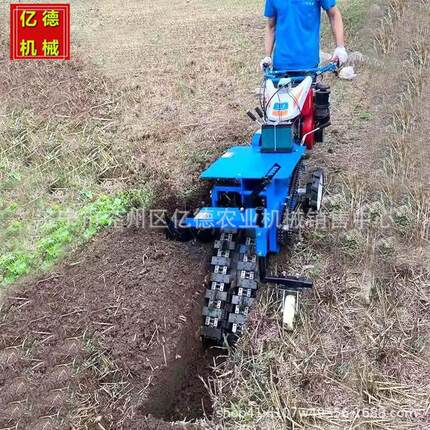 新疆热销沙漠埋线管道开沟机电缆开槽机农田树林电动柴油机挖沟机