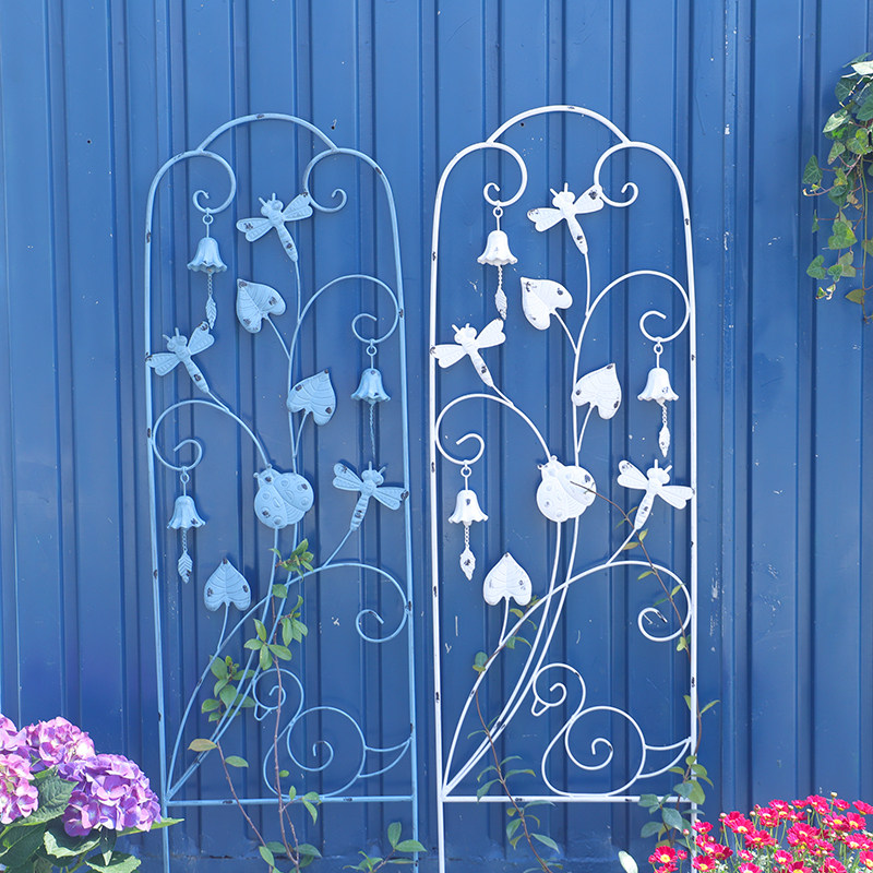 铁艺复古做旧蜻蜓甲虫风铃篱笆花插 花园庭院创意装饰隔断爬藤架,鲜花速递/花卉仿真/绿植园艺,花架,淘宝优惠券,粉丝福利购,淘宝优惠卷