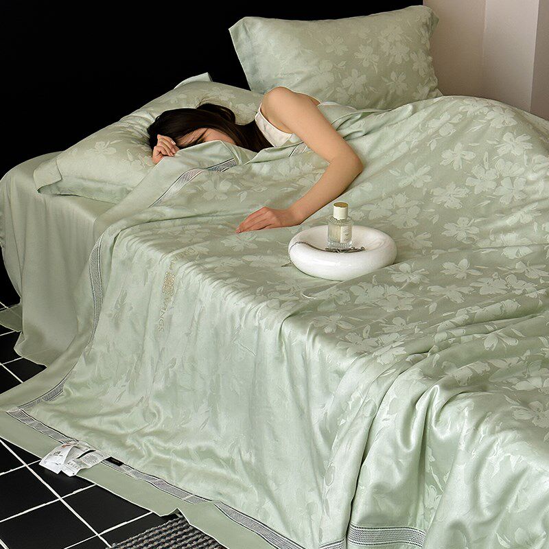 一乐 60天丝提花镂空夏被LF莱赛尔纤维蚕丝夏凉被纯色空调被,床上用品,化纤被,淘宝优惠券,粉丝福利购,淘宝优惠卷