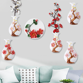 墙面装 壁挂花瓶创意墙饰 饰墙上挂件客厅电视背景墙酒吧餐厅中式