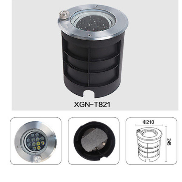 18W36W防水台阶墙壁led外部偏光可调角度地埋灯偏光地埋灯外壳