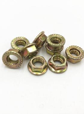 直销六角法兰螺母带防滑IZQ垫法兰面螺帽螺锁紧母防滑花边帽