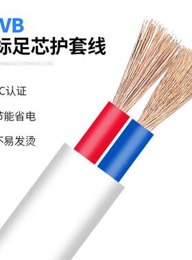 国标vvb二芯电线1.r.5RVVB46平方户外监控2灯头5照明防水软电源线