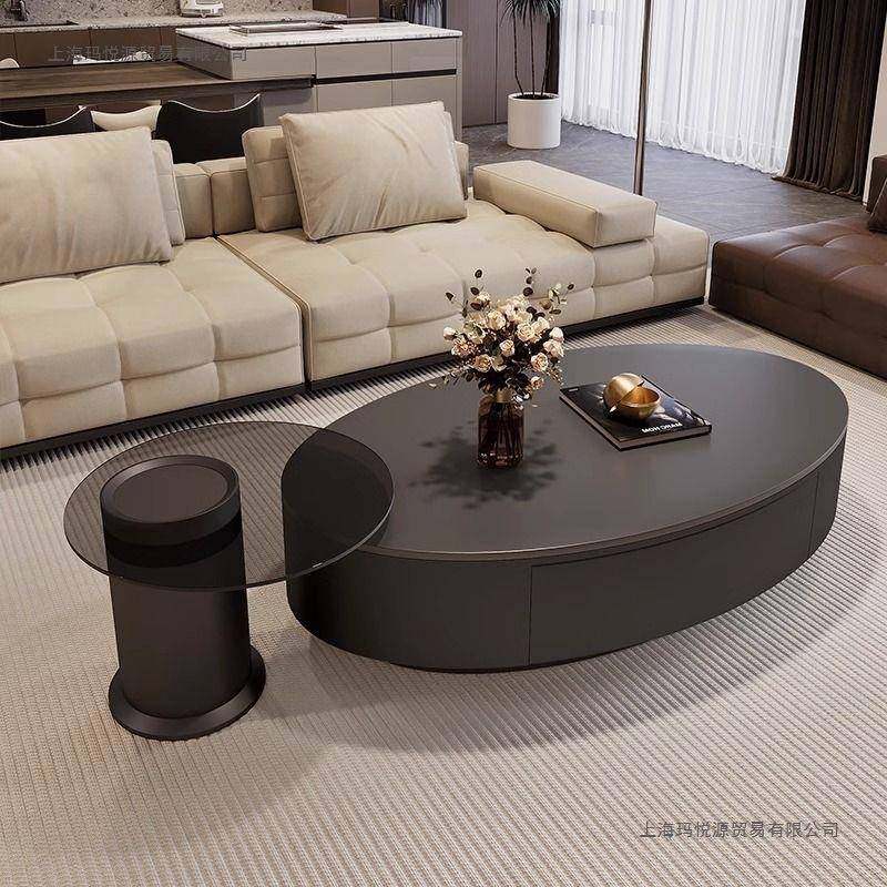 意极IZP简圆形式茶几组合轻用奢黑色岩板茶桌客厅家现代简约小户,鲜花速递/花卉仿真/绿植园艺,其它园艺用品,淘宝优惠券,粉丝福利购,淘宝优惠卷