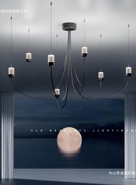 l设装计灯感吊工业风oft客厅灯极简艺术灯样板AAY房展厅楼梯间饰