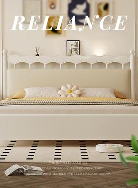 式年主卧实木床人复奶油法双白色一米古简约现代2024风新PTY款大