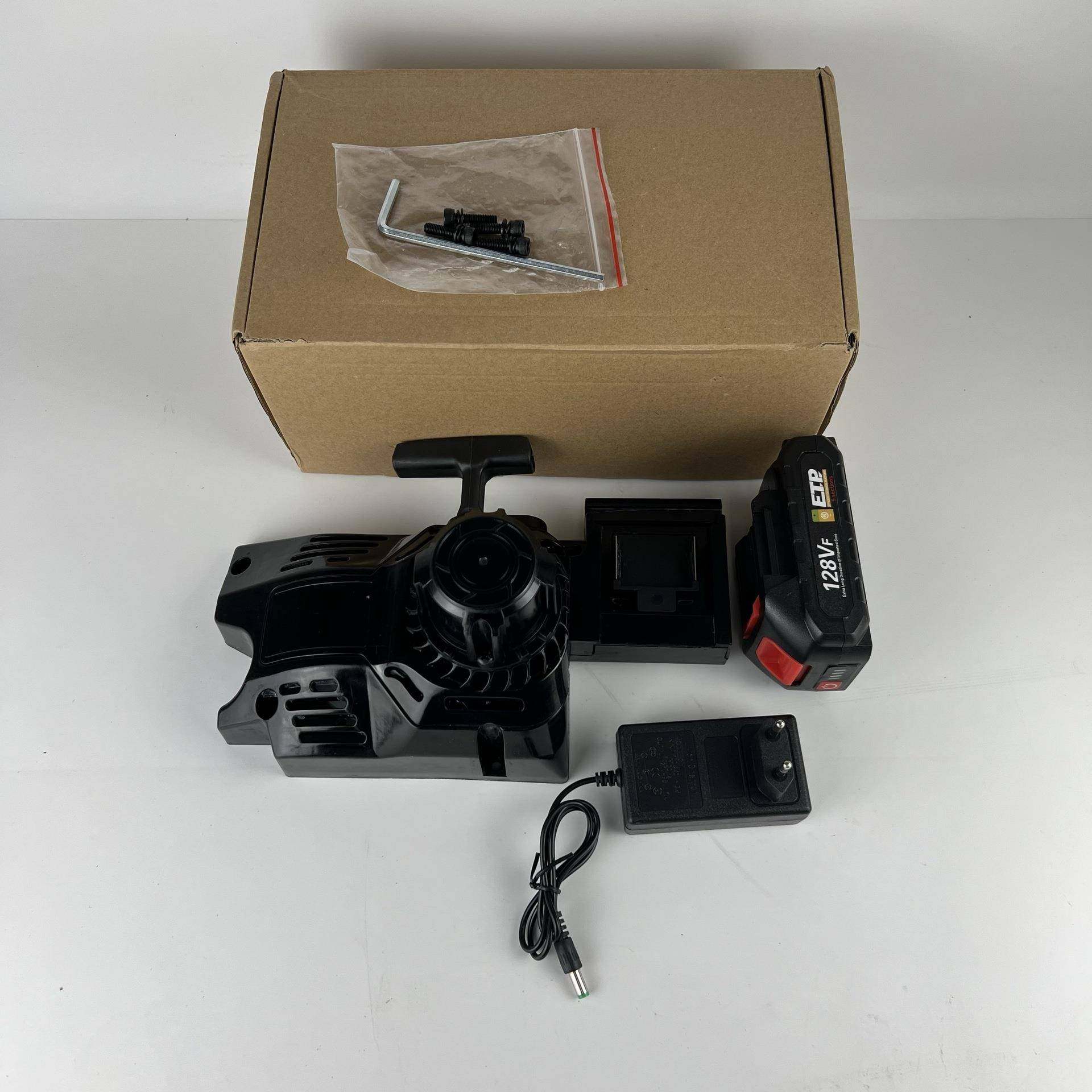 一键启动油锯进电动汽油锯打火口伐木锯电四启冲CUV程大功率家用