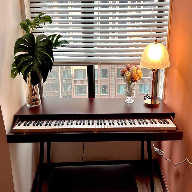 钢琴书桌电子收纳桌电琴钢琴收桌子61键88键编台桌实曲木NGN古筝