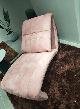 意式轻奢计折师款设单人休TCM闲椅样板间客厅阳台异形沙椅发躺艺