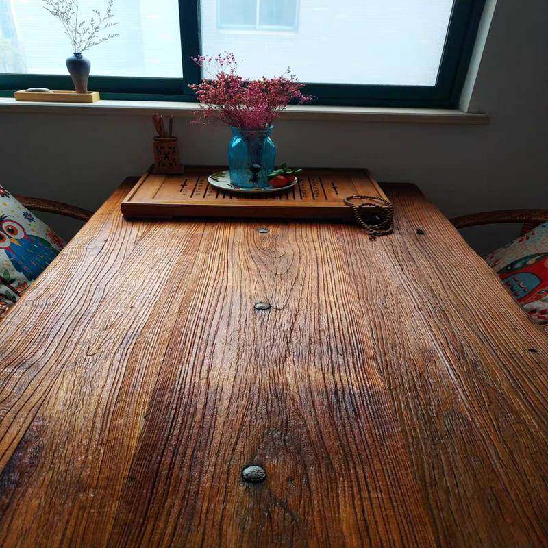 复古实木风化板桌原木色老门板茶54533桌整榆张老木桌子大餐型吃,住宅家具,吧台,淘宝优惠券,粉丝福利购,淘宝优惠卷