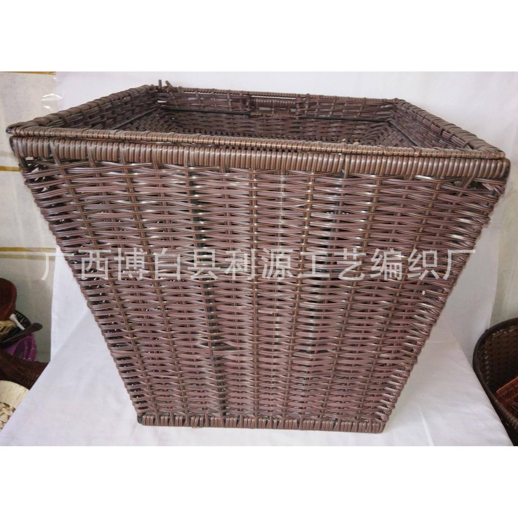 超市水果场展示菜台手工编织仿藤篮商蔬收纳篮v009子水果示展篮