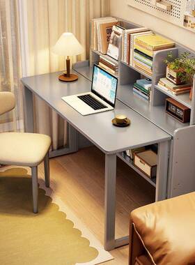 实木折WXC叠书伸缩电脑桌学生家桌用可学习桌椅小型卧室简户易办