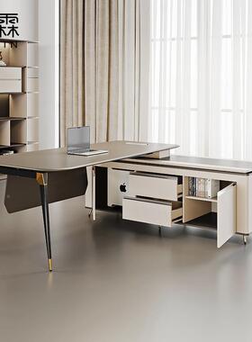 办TJD轻奢公桌老板桌简约现代公室桌单人主管经理桌组合高端家办
