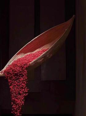 ?竹艺船竹编工Fh(h($p@制空作商业婚礼展手厅实体店造景装间置玄