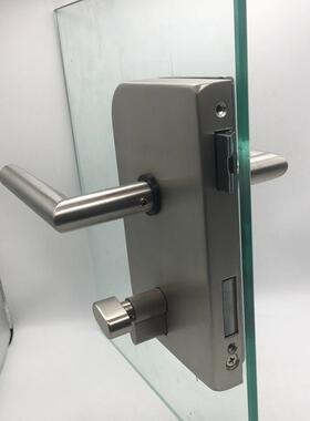 静玻璃门锁门不锈音钢玻璃锁无框通道办室玻公璃锁砂GDL-017光推