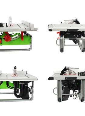 雷世顿10PCJ寸高锯无其尘台锯木工装修多功能切度台式锯木割机家