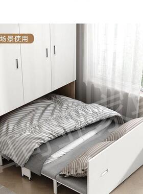 入柜式一隐形床家用小桌户可伸缩折叠床XCM双型人卧室书隐藏床衣