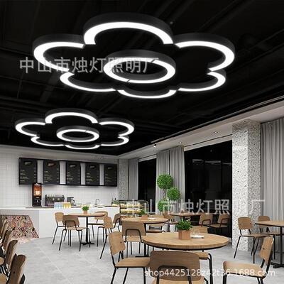 半简XQAc形健身廊房灯饰约现代办公室led灯具走过道装饰半环型吊