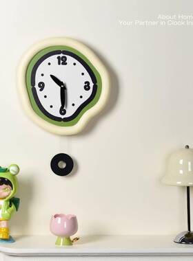 2025式款绿色挂钟装饰钟表烤漆米音框超XPF静免打空白壁挂艺术装