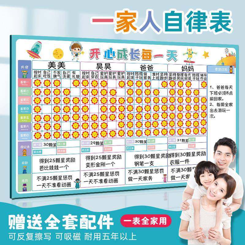 ?二三宝家庭积分奖励规则作表亲ERV子息时间表儿童长自成表律学习,鲜花速递/花卉仿真/绿植园艺,其它园艺用品,淘宝优惠券,粉丝福利购,淘宝优惠卷