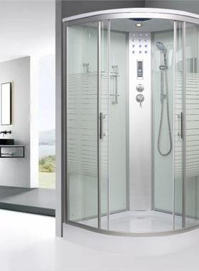 整体淋浴房家用扇一体式沐洗房弧型简易玻璃ILS浴房卫生间浴室澡