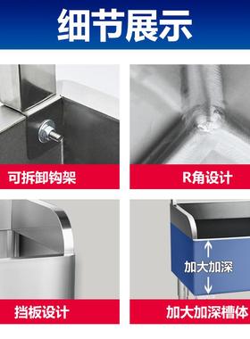 商用不12234锈钢拖把池家长方形拖布池学子校工厂布食堂带架水槽