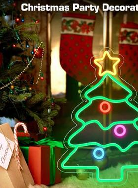 新款霓虹牌圣诞气氛型装饰灯LED造灯亚克力VWI灯圣节诞树彩灯