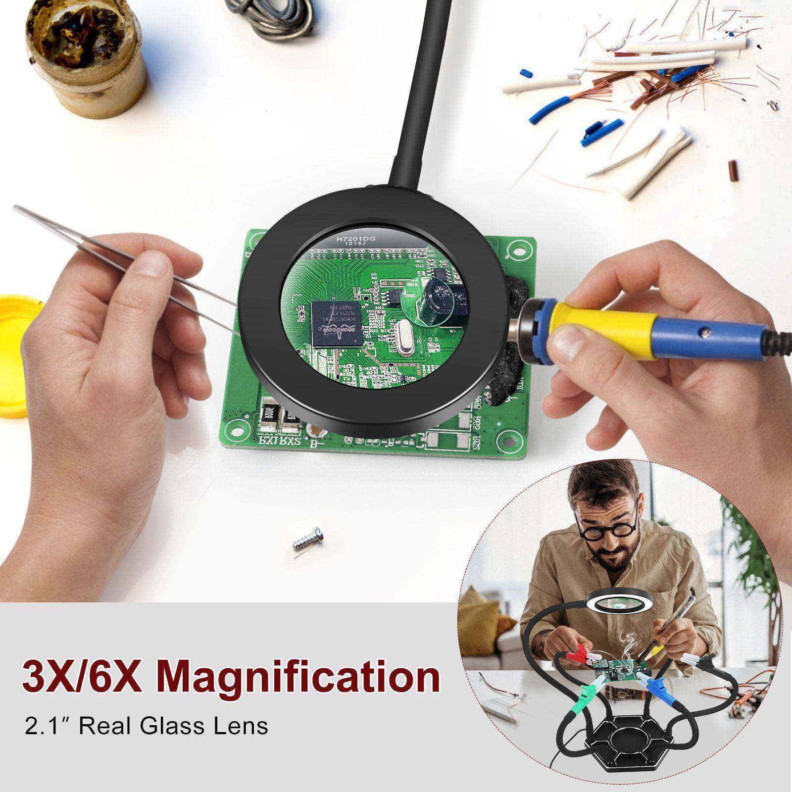 pcb电板焊接支架夹3具5路爪带万向焊台灯色灯光电洛铁焊SS6-ZM12