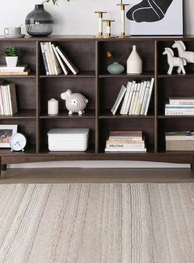 家物逸实木书柜书架博组合落地置架储柜书橱古物架83003格子柜子