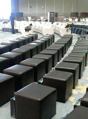 白色会展活动包皮凳子方凳沙小发凳凳土司OBX面凳方墩婚礼车展