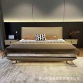 悬床浮窗意小香床式 床新款 酒店现代卧室1主8米无床头软包大婚小户