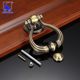 厂家直售欧3199式门器锌合金敲门环金五拉手敲可按需定颜色