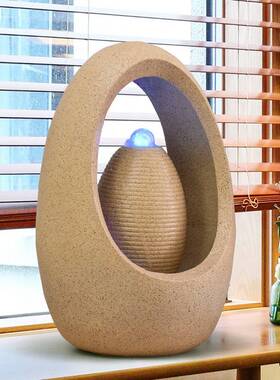 欧摆式假山流水喷泉财招财加湿器COJ客厅办室内招落地公件水景装