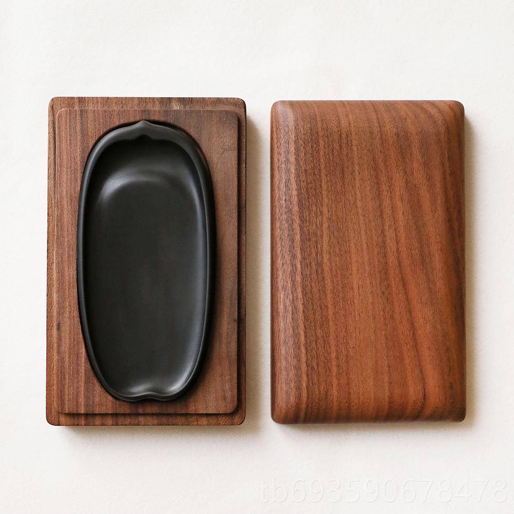 正品小荷尖尖砚砚台中楷小歙砚书法国画专用台文房四宝墨锭磨墨老