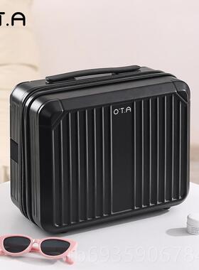 正品OTA14拉寸手提行李箱附加包女登机迷你化妆箱收可纳套杆携式